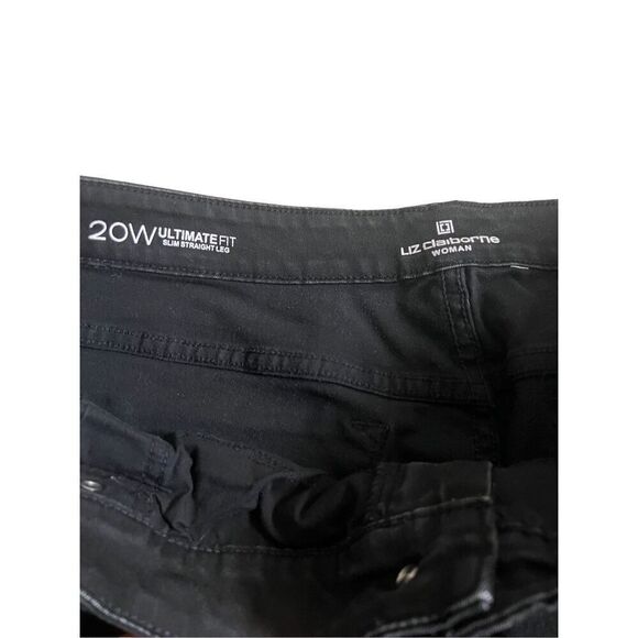 Liz Claiborne Ultimate Curby Fit black denim jeans size 20W - Picture 4 of 6
